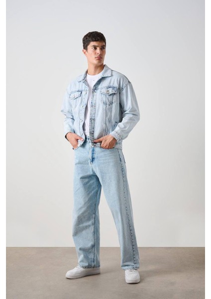 Erkek Baggy Denim Likralı Yeni Sezon Trend Baggy Jean Pantolon