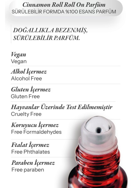 Cinnamon Roll On Parfüm | Alkolsüz & Doğal İçerikli Unisex Kalıcı Koku fırsatları