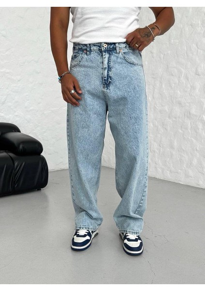 Erkek Baggy Denim Likralı Yeni Sezon Trend Baggy Jean Pantolon