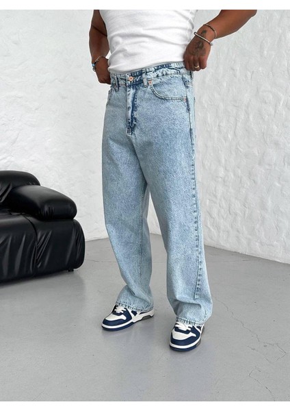 Erkek Baggy Denim Likralı Yeni Sezon Trend Baggy Jean Pantolon