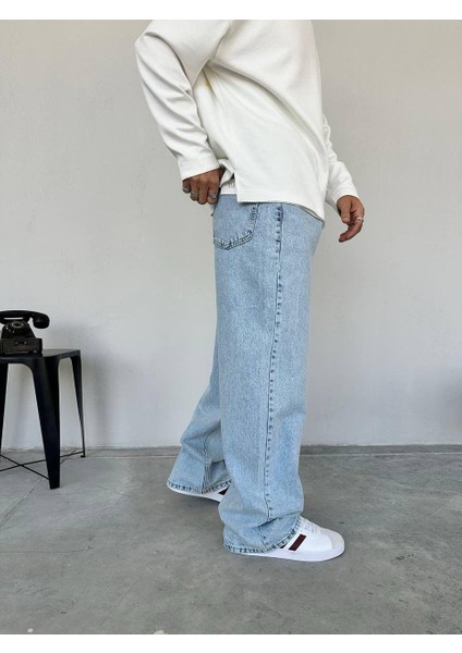 Erkek Baggy Denim Likralı Yeni Sezon Trend Baggy Jean Pantolon