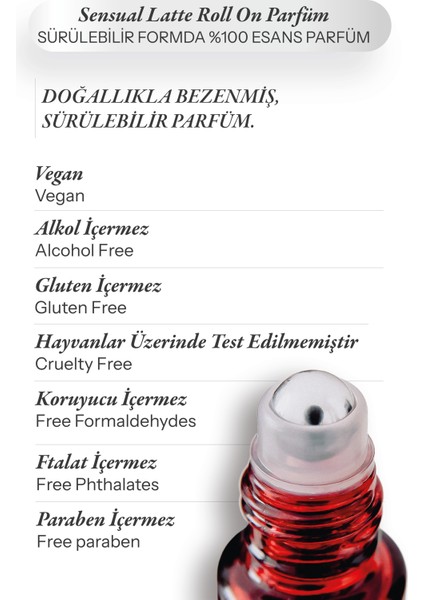 Sensual Latte Roll On Kadın Parfüm | Alkolsüz & Doğal İçerikli Unisex Kalıcı Koku fırsatları