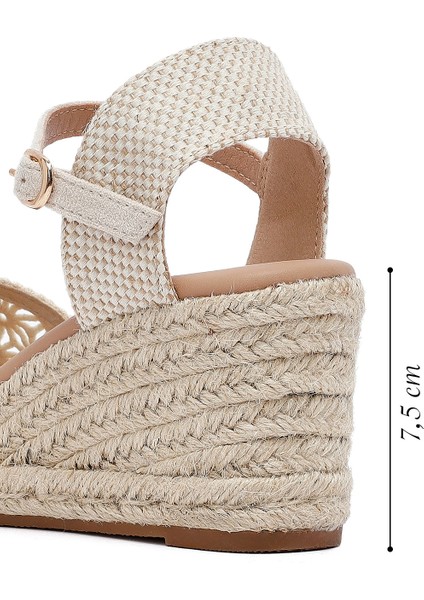 Kadın Taba Bilekten Tokalı Dolgu Topuklu Espadril 25SFE40186F fiyatları