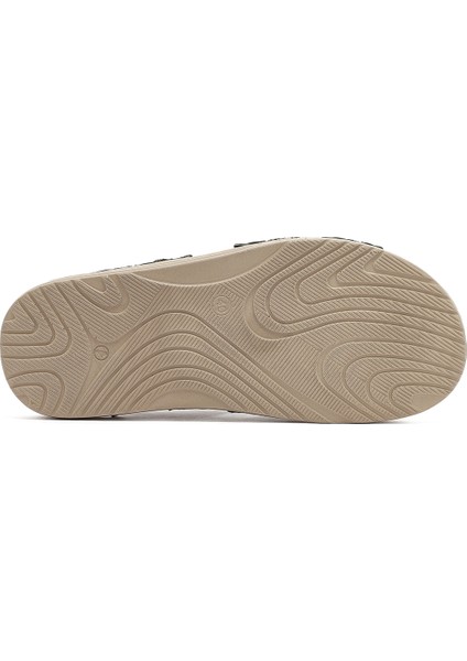 Erkek Siyah Deri Sandalet 25sfd625018 fırsatları