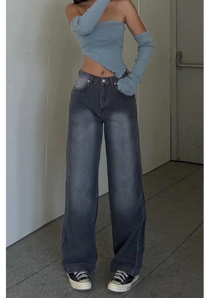 Yeni Gri Double Fire Skull Streetwear Yıkamalı Jean Pantolon fırsatları