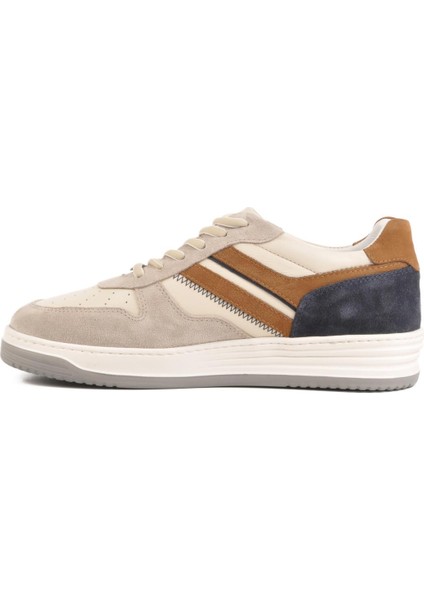 4Y1987 Bej-Lacivert Hakiki Deri Erkek Sneaker fiyatları