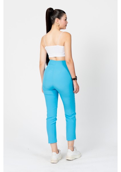 Zr Model Pens Detaylı Yüksek Bel Kumaş Pantolon 30062 indirimleri