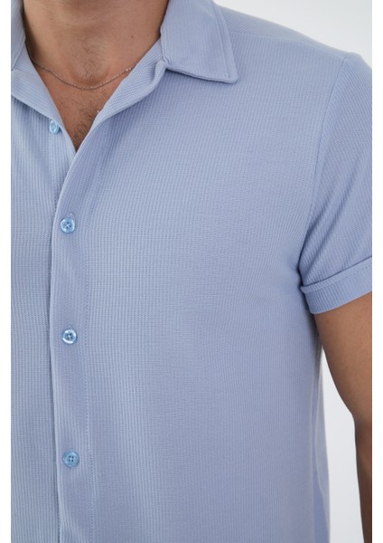 Slim-Fit Waffle Erkek Alt Üst Takım