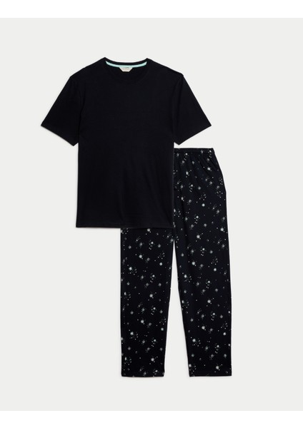 Saf Pamuklu Pijama Takımı