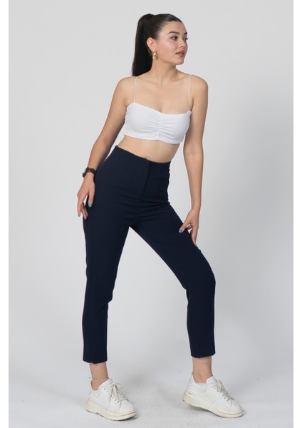 Zr Model Pens Detaylı Yüksek Bel Kumaş Pantolon 30062 modelleri