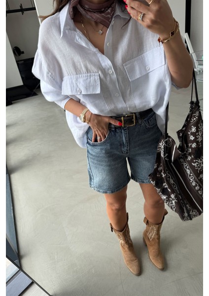 Basic Denim Şort