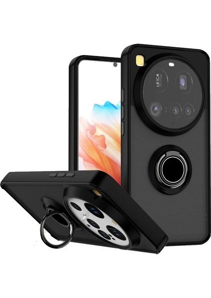 Xiaomi 15 Ultra Uyumlu Kılıf Montreal Yüzüklü Standlı Siyah