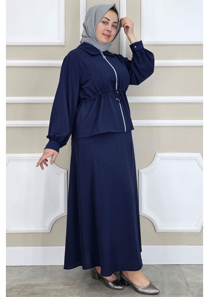 Kadın Fermuarlı Bağcıklı Tesettür Takım