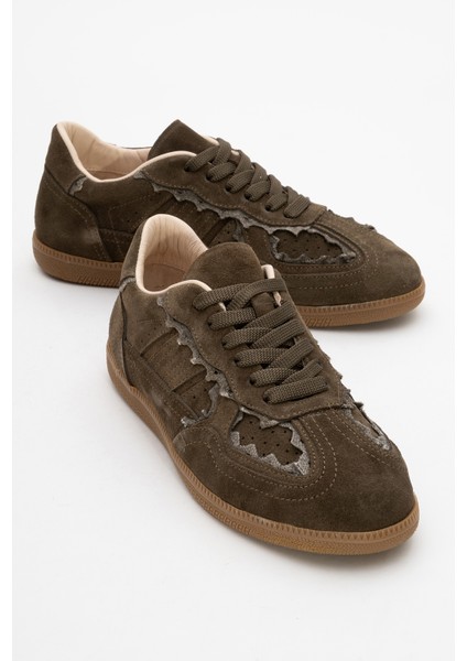 Shiva Kahverengi Süet Deri Kadın Günlük Spor Ayakkabı