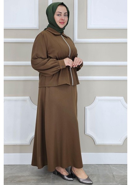 Kadın Fermuarlı Bağcıklı Tesettür Takım fiyatları