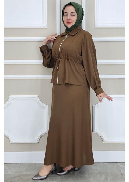 Kadın Fermuarlı Bağcıklı Tesettür Takım modelleri