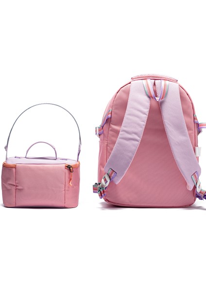 Çok Cepli Okul Çantası ve Termal Beslenme Çantası 2’li Takım MYP2080 Mavi modelleri