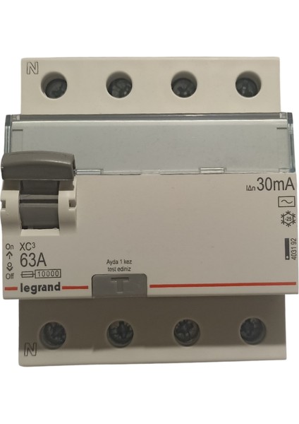 4 Kutup 400V± Xc3 63A Serisi Kaçak Akım Koruma Anahtarı - 4 031 92