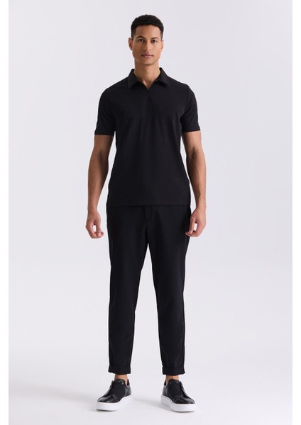 Siyah Comfort Fit Beli Lastikli Jogger Pantolon fiyatları