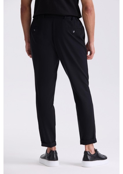 Siyah Comfort Fit Beli Lastikli Jogger Pantolon fırsatları