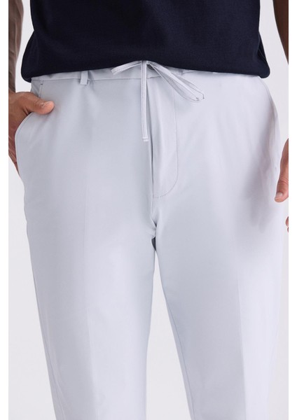 Açık Mavi Comfort Fit Beli Lastikli Jogger Pantolon modelleri