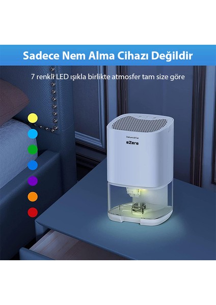 H2102 Dehumidifer 1000ml Banyo-Mutfak-Oda Nem Alma Cihazi fırsatları