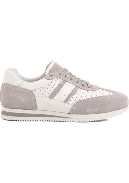 4Y1546 Gri-Beyaz Hakiki Deri Erkek Sneaker modelleri