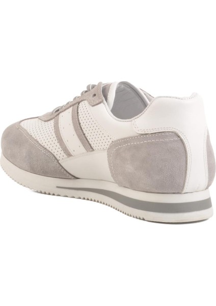 4Y1546 Gri-Beyaz Hakiki Deri Erkek Sneaker fırsatları