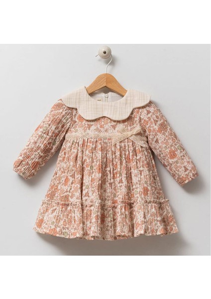 Kız Bebek Müslin Elbise Noynoy 6-9-12-18 Ay Çiçekli Müslin Elbise
