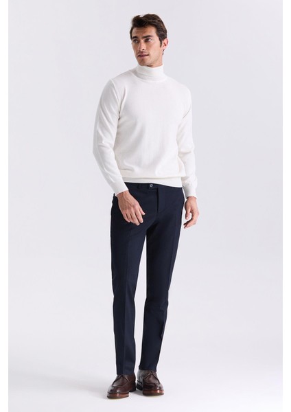Lacivert Slim Fit Kumaş Pantolon