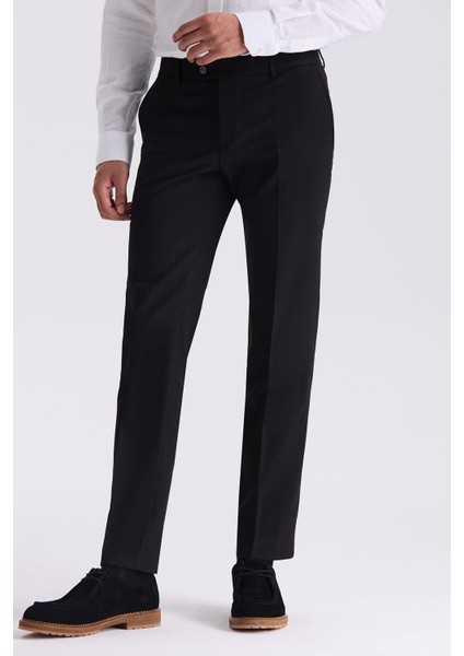 Siyah Slim Fit Kumaş Pantolon modelleri