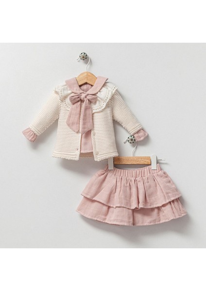Kız 3-6-9-12 Ay Etekli Linksli Takım
