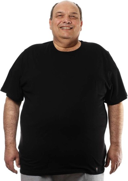 M-221 Erkek T-Shirt Süprem Bisiklet Yaka Kısa Kol 2xl Siyah