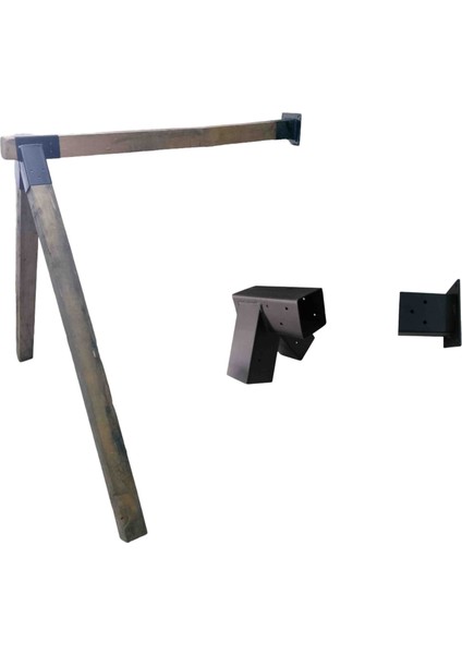 Salıncak Duvar Montaj Aparatı 8X8CM Demir Bağlantı Hamak Beşik Pergola Çardak Tahterevalli Çocuk Parkı Bahçe Teras Kapı Gölgelik Hırdavat Parça