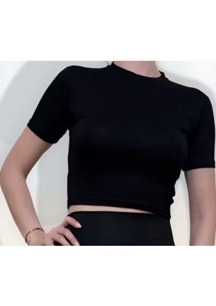 Yeni Sezon Şık Örme Yazlık Crop T-Shirt