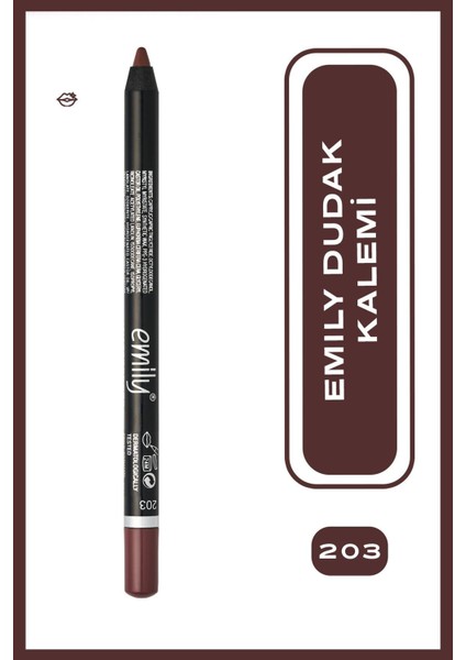 Emily Long Lasting NO:203 X2 ve Lipliner NO:212 X2 Dudak Kalemi Seti