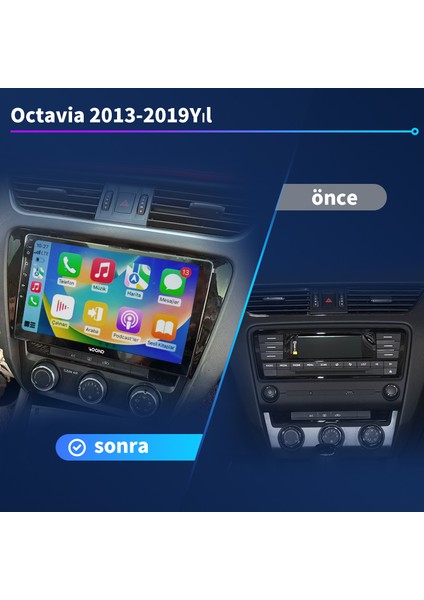 Octavia 2013-2019 Yıl Uyumlu 10,2 Inç 4 GB Ram 32 GB Hafıza Multimedya Carplay Navigasyon fiyatları