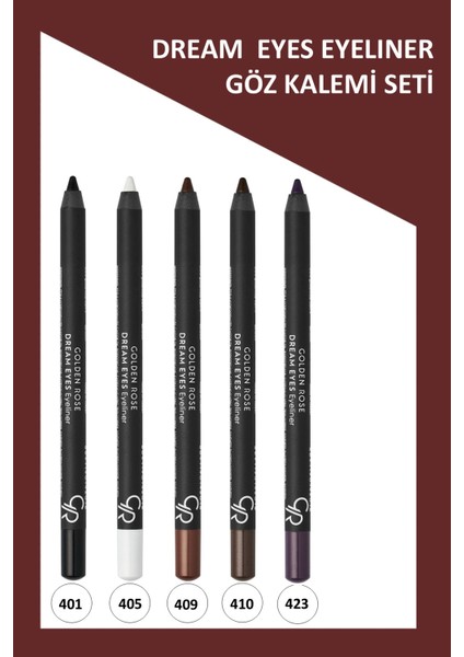 Dream Eyes Eyeliner NO:401-405-409-410-423 Göz Kalemi Seti