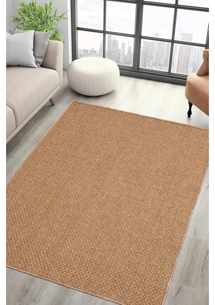 Juteks Naturel Jüt Halı Örme Kilim Sisal Hasır Halı Yıkanabilir Mutfak Balkon Halısı Kaymaz Taban