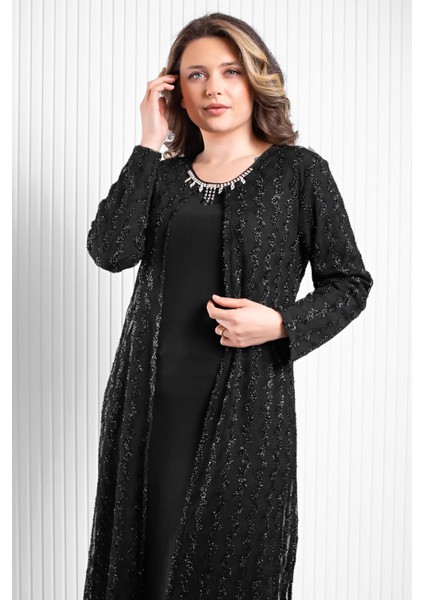 Taş Işleme Detaylı Abiye Siyah MDA2560 fiyatları