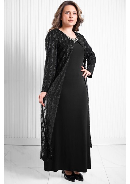 Taş Işleme Detaylı Abiye Siyah MDA2560 modelleri