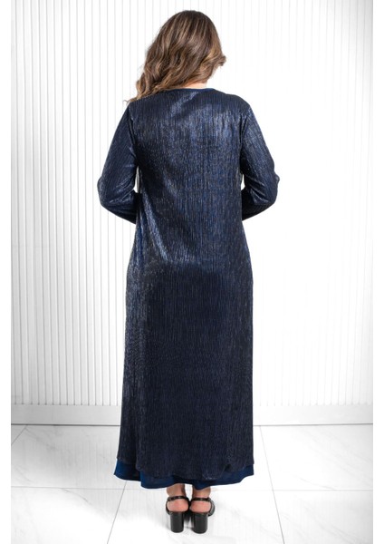 Taş Işlemeli Abiye Elbise Lacivert MDA2562 indirimleri