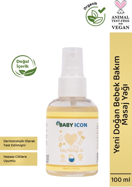 Yeni Doğan Bebek Bakım Masaj Yağı Bebe Yağı Baby Oil 100ML