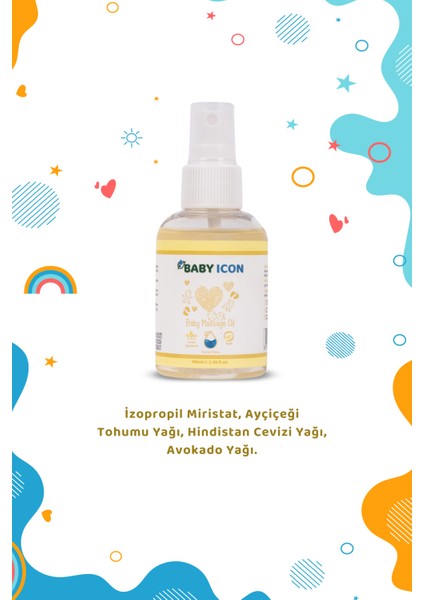 Yeni Doğan Bebek Bakım Masaj Yağı Bebe Yağı Baby Oil 100ML
