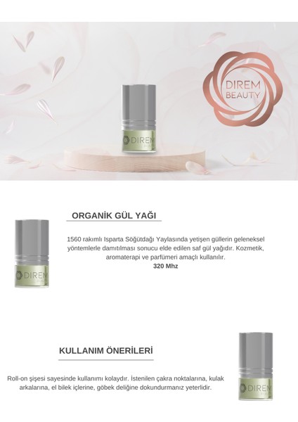 %100 Organik, Doğal & Saf 320 Mhz Gül Yağı