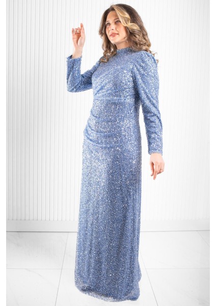 Pul Payetli Abiye Indigo MDA2525 modelleri