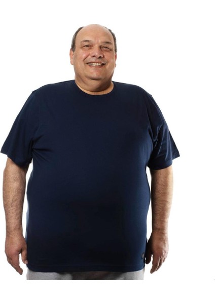 M-221 Erkek T-Shirt Süprem Bisiklet Yaka Kısa Kol 1xl Lacivert