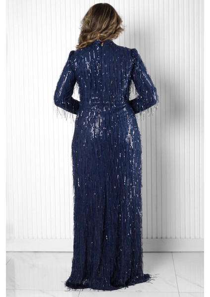 Pul Payet Detaylı Abiye Lacivert MDA2025 fırsatları