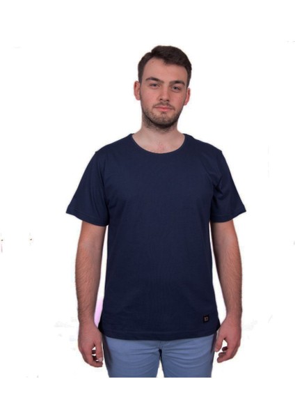 M-221 Erkek T-Shirt Süprem Bisiklet Yaka Kısa Kol 2xl Lacivert modelleri