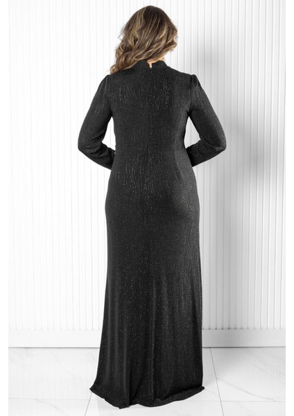 Taş Baskı Detaylı Abiye Siyah MDA2522 indirimleri